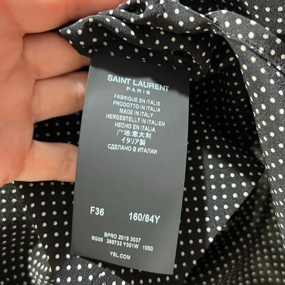 Saint Laurent Classic Shirt PolkaDot size 36